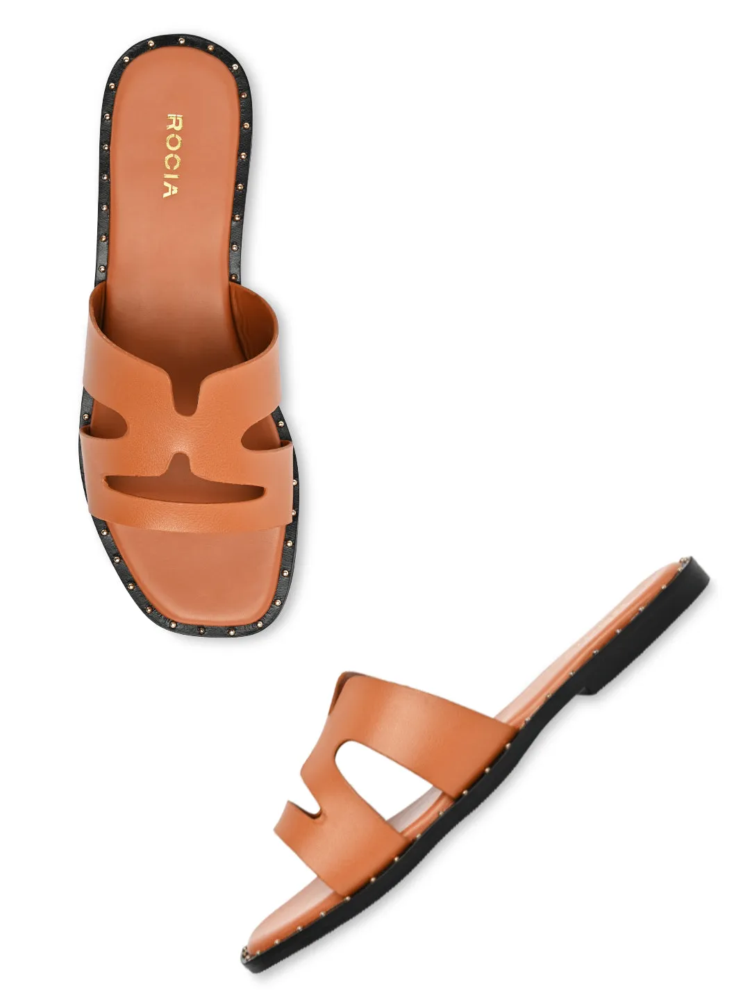 Rocia By Regal Tan Women Casual Flat Sandals