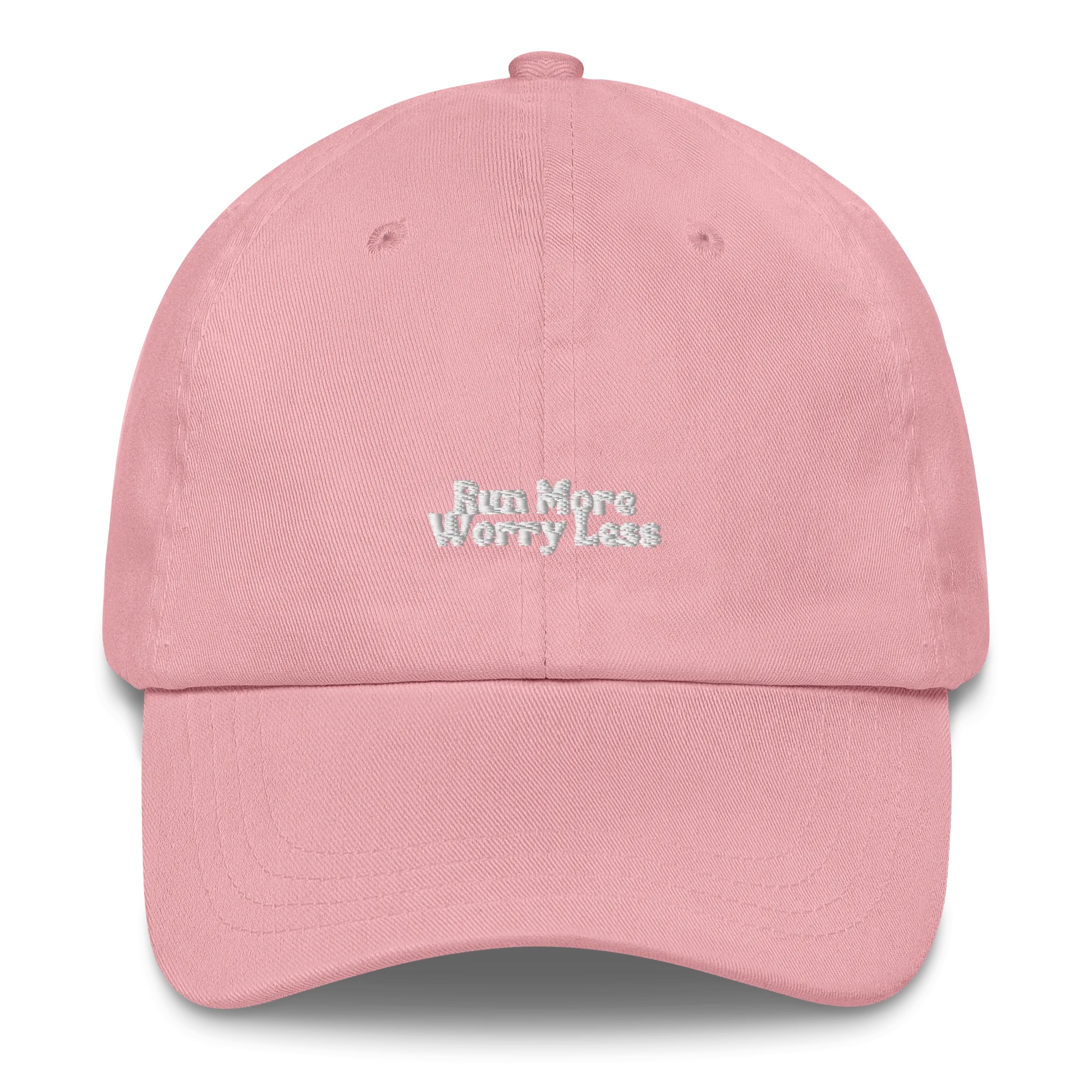 Run More Worry Less Minimal Dad Hat