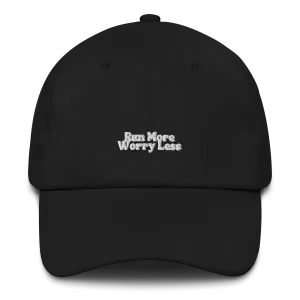 Run More Worry Less Minimal Dad Hat