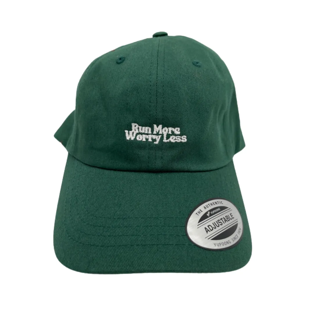 Run More Worry Less Minimal Dad Hat