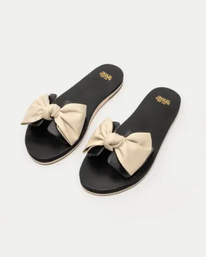 Sandy Cloud Slide - Soft Nappa Black Oyster