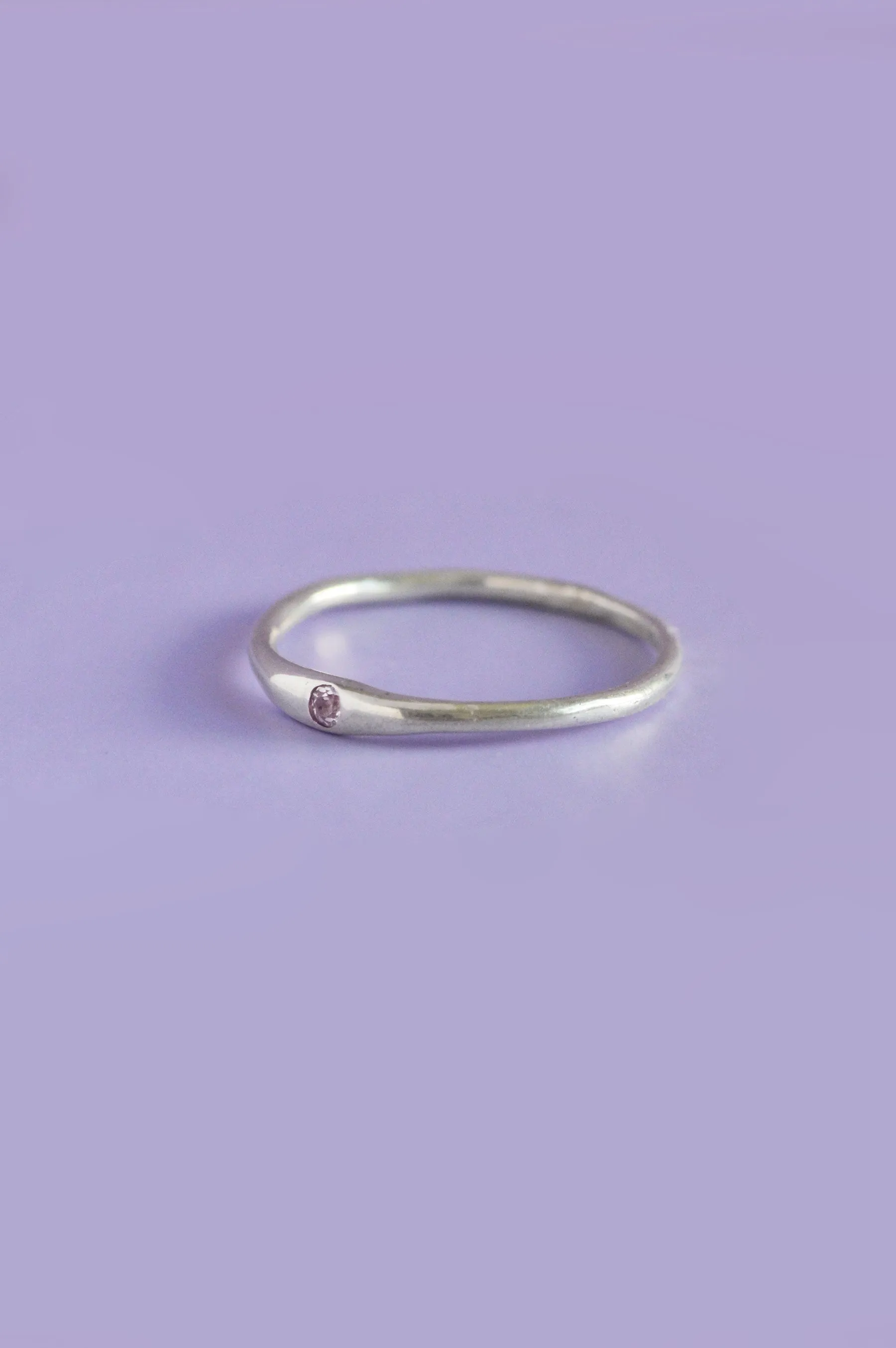 Siyum Pink Sapphire Silver Ring