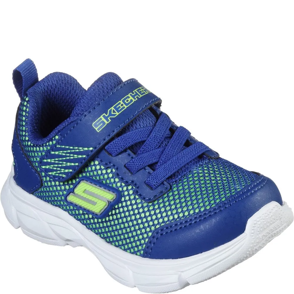 Skechers Advance-Intergrid Touch Fastening Strap Trainer with Two Layer Mesh Upper