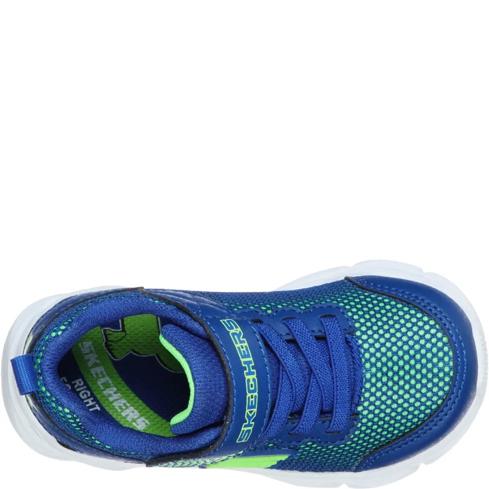 Skechers Advance-Intergrid Touch Fastening Strap Trainer with Two Layer Mesh Upper
