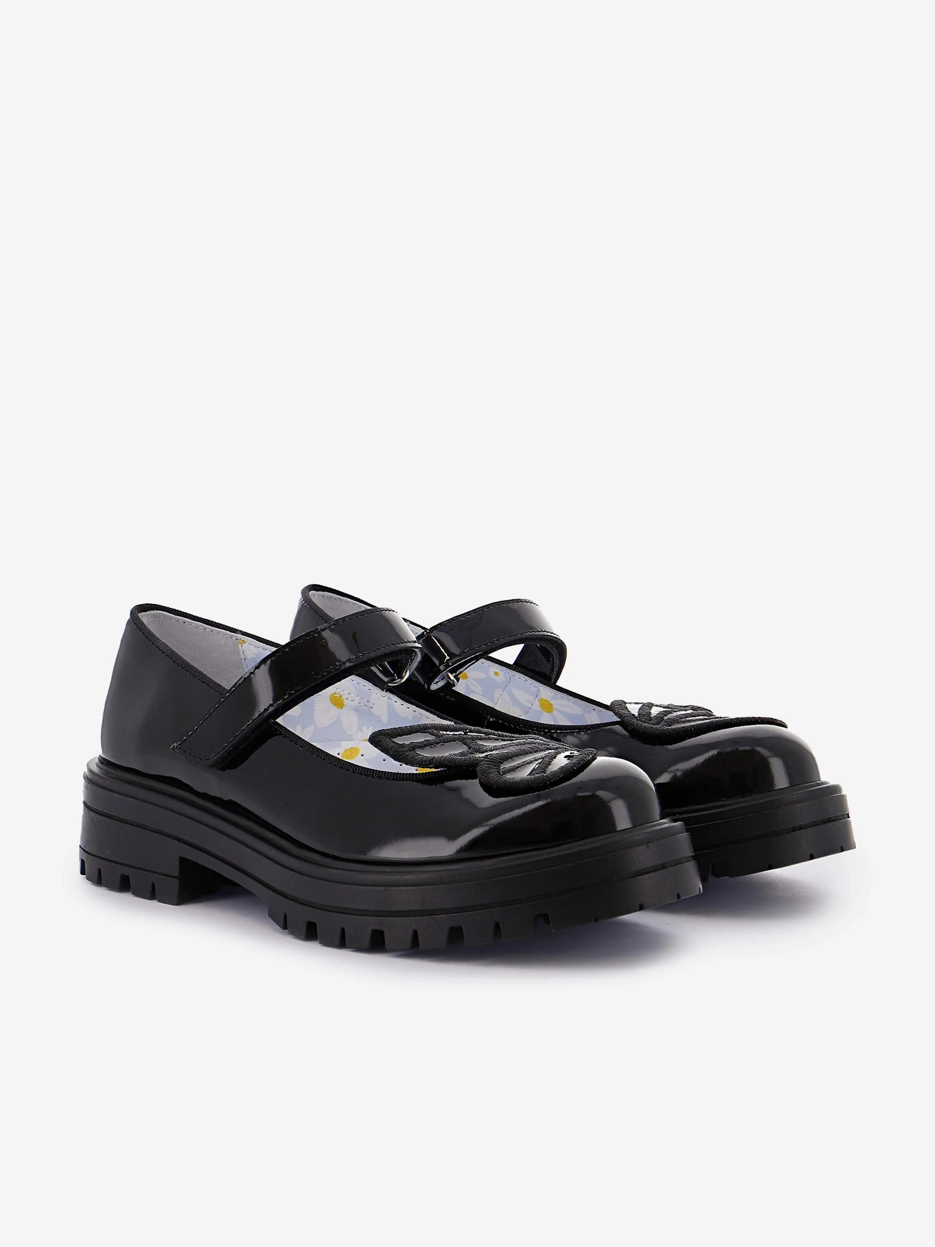 Sophia Webster Girls Butterfly Mary Jane Flat in Black