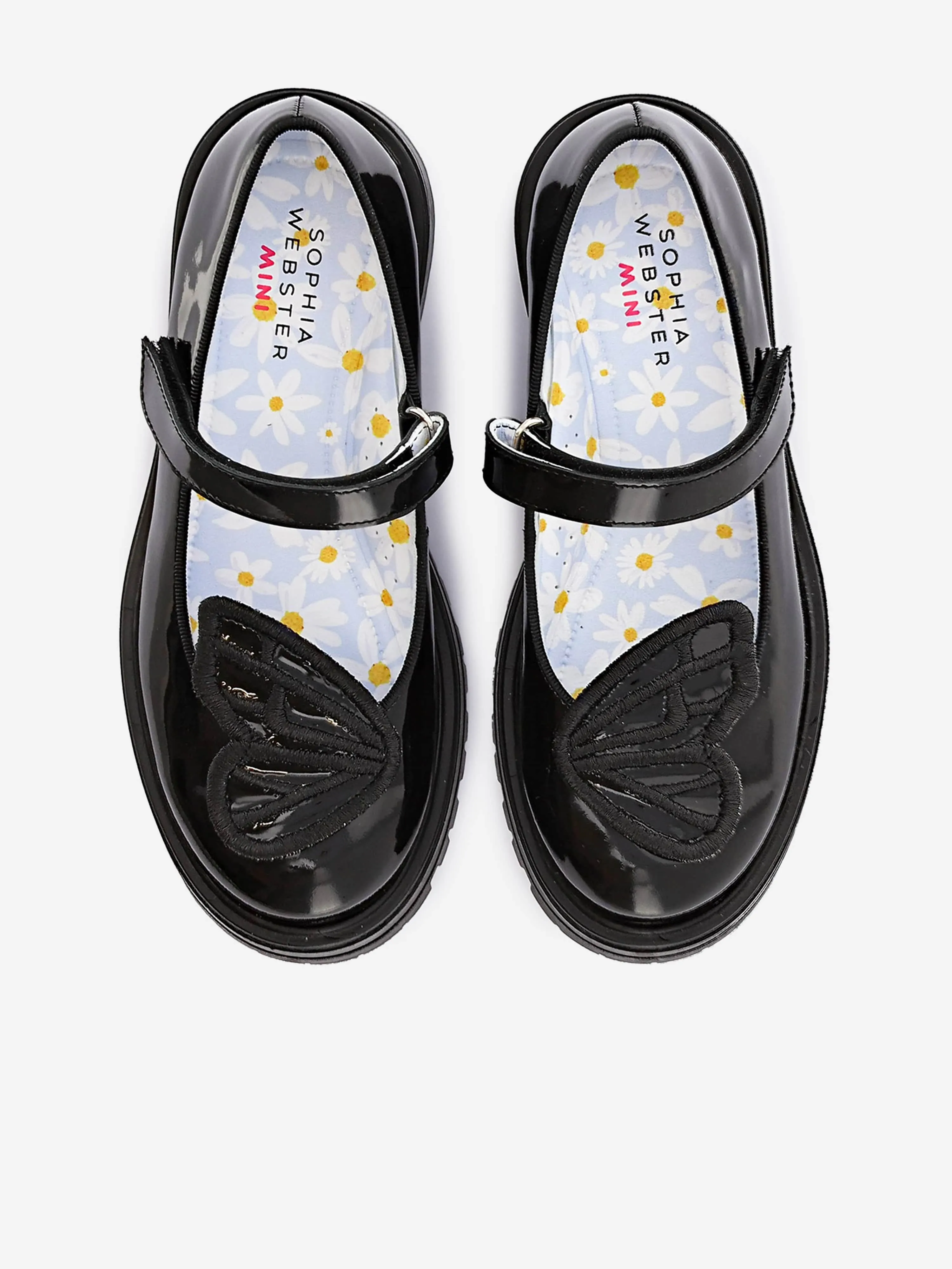 Sophia Webster Girls Butterfly Mary Jane Flat in Black