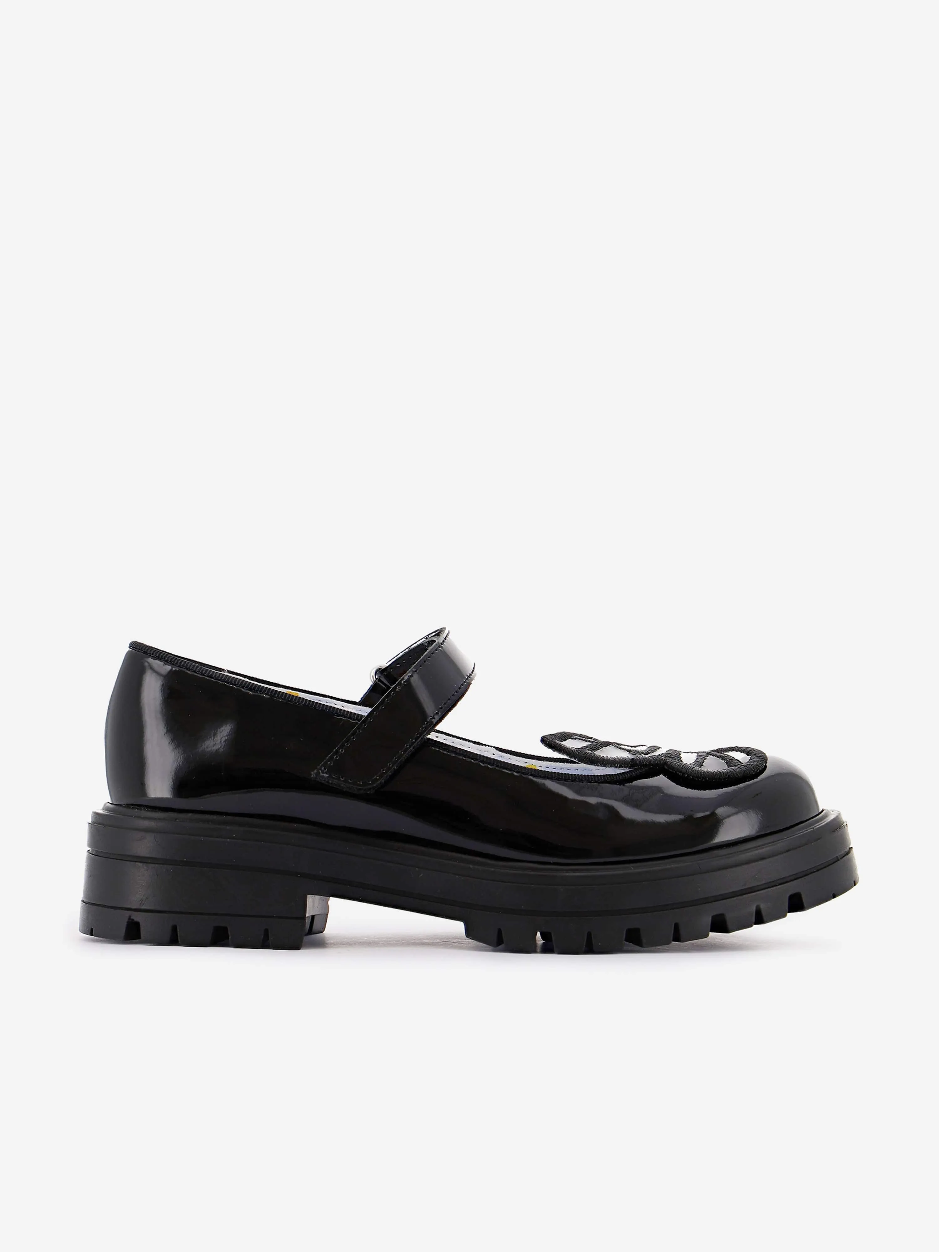 Sophia Webster Girls Butterfly Mary Jane Flat in Black