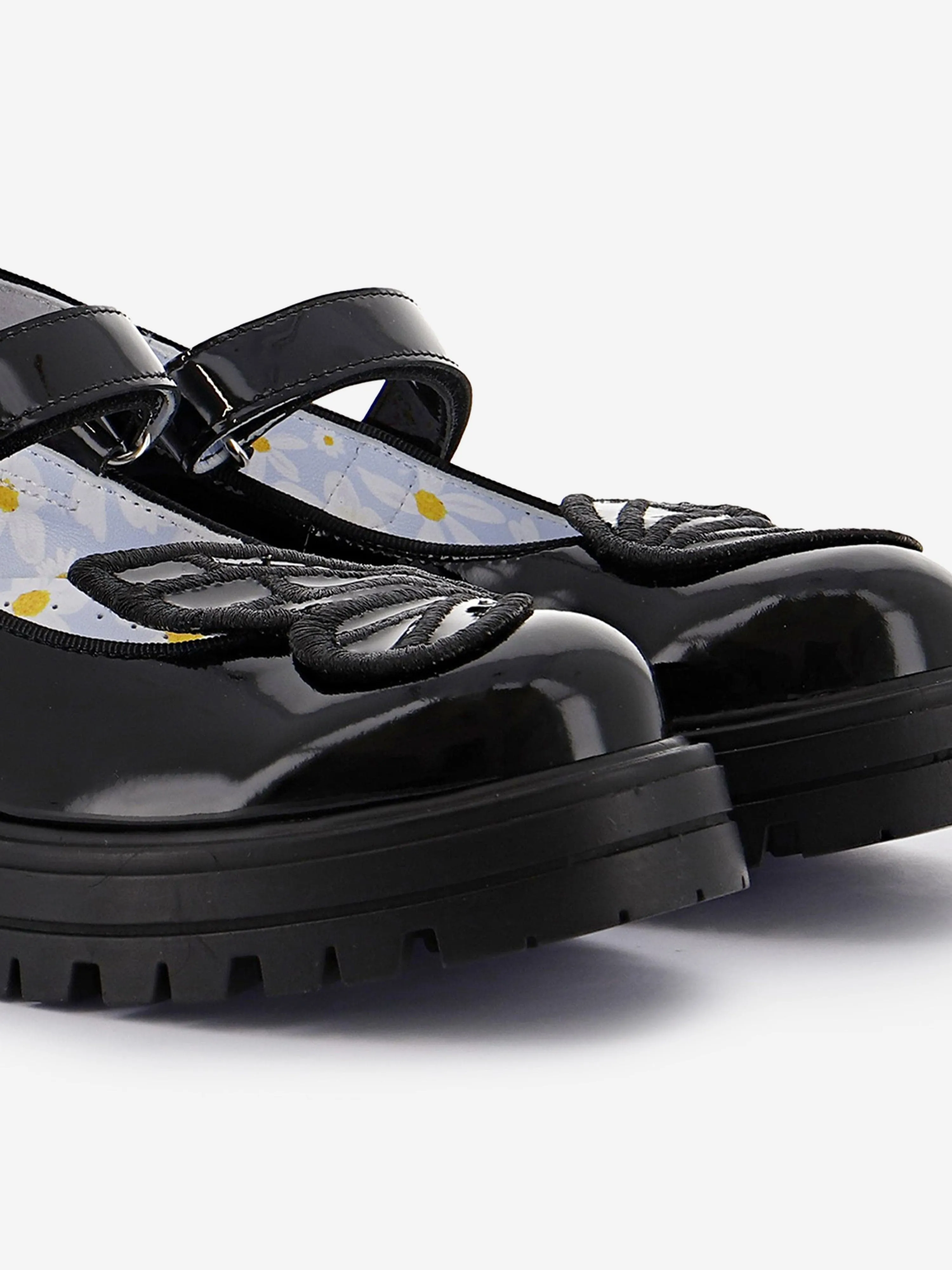 Sophia Webster Girls Butterfly Mary Jane Flat in Black