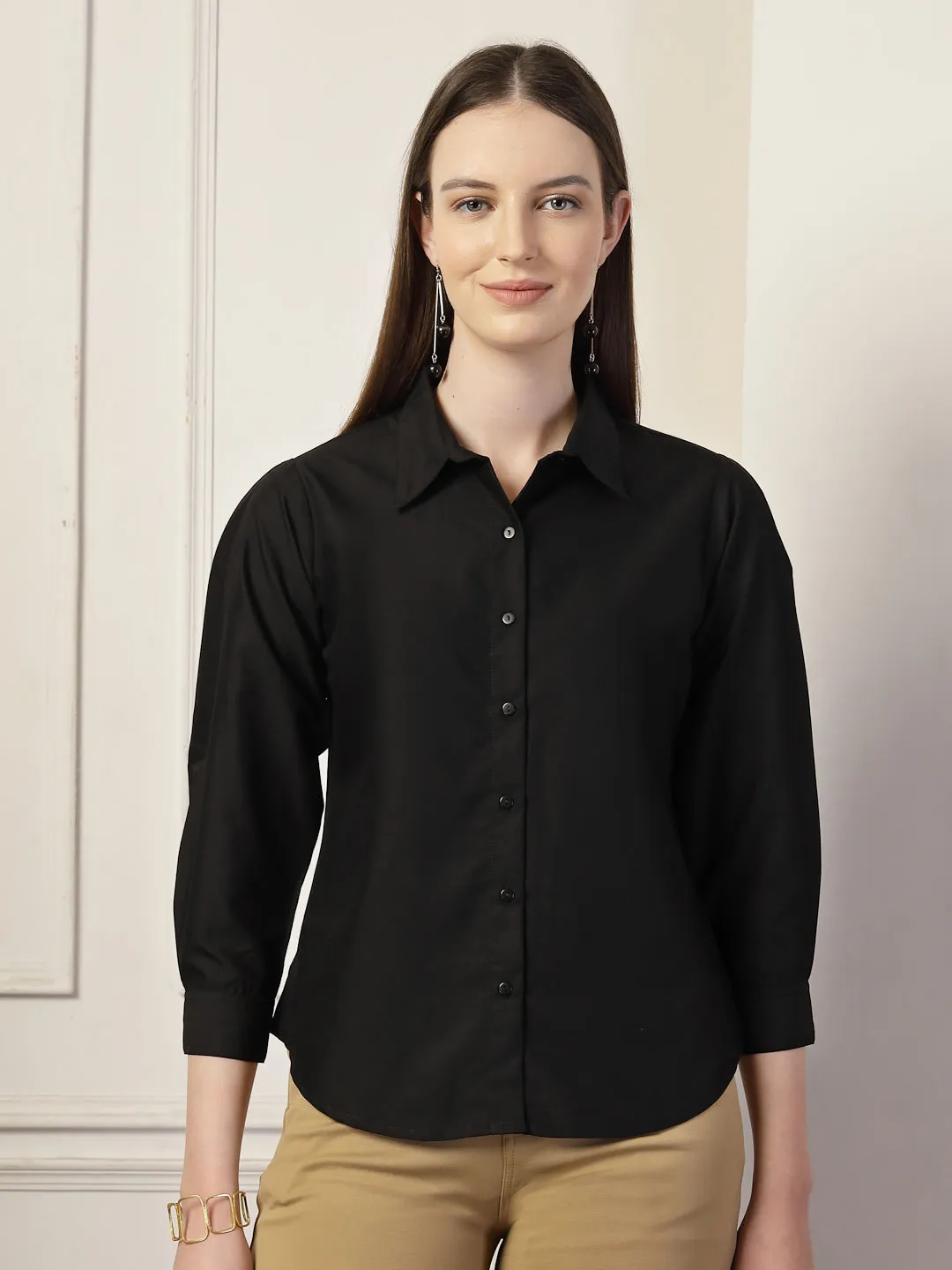 Style Quotient Women Black formal shirt