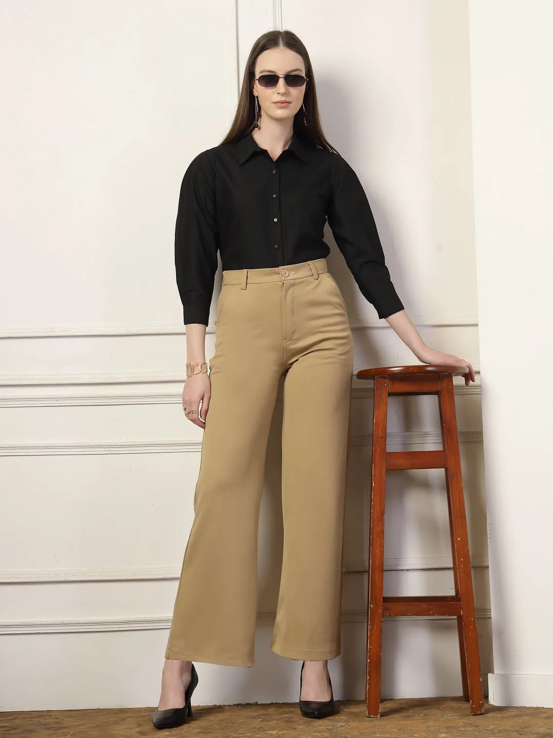 Style Quotient Women Black formal shirt