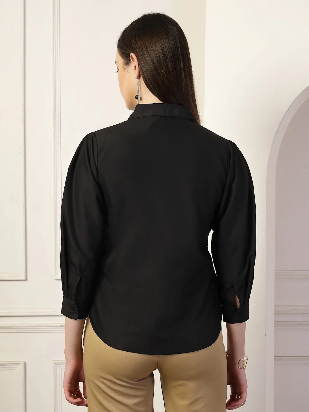 Style Quotient Women Black formal shirt