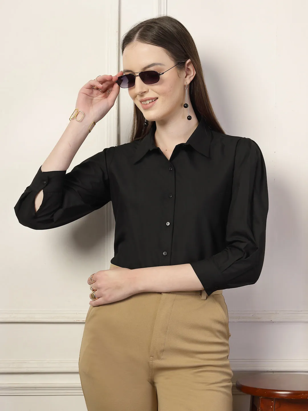 Style Quotient Women Black formal shirt