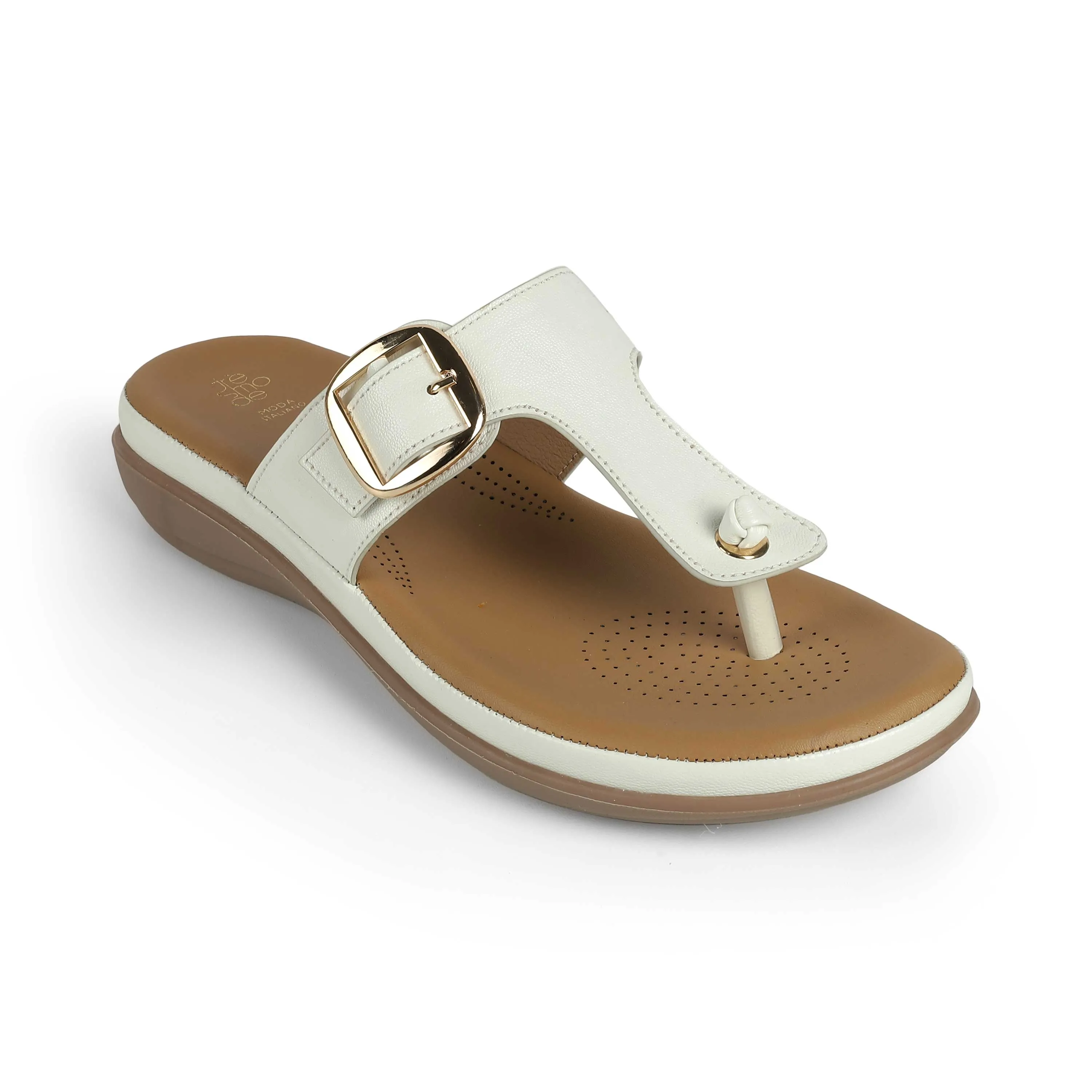 Tresmode Esop White Women's Casual Platform Flats