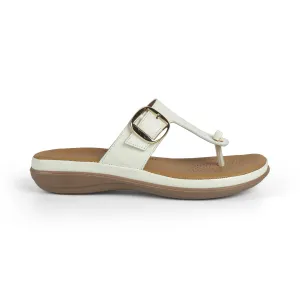Tresmode Esop White Women's Casual Platform Flats