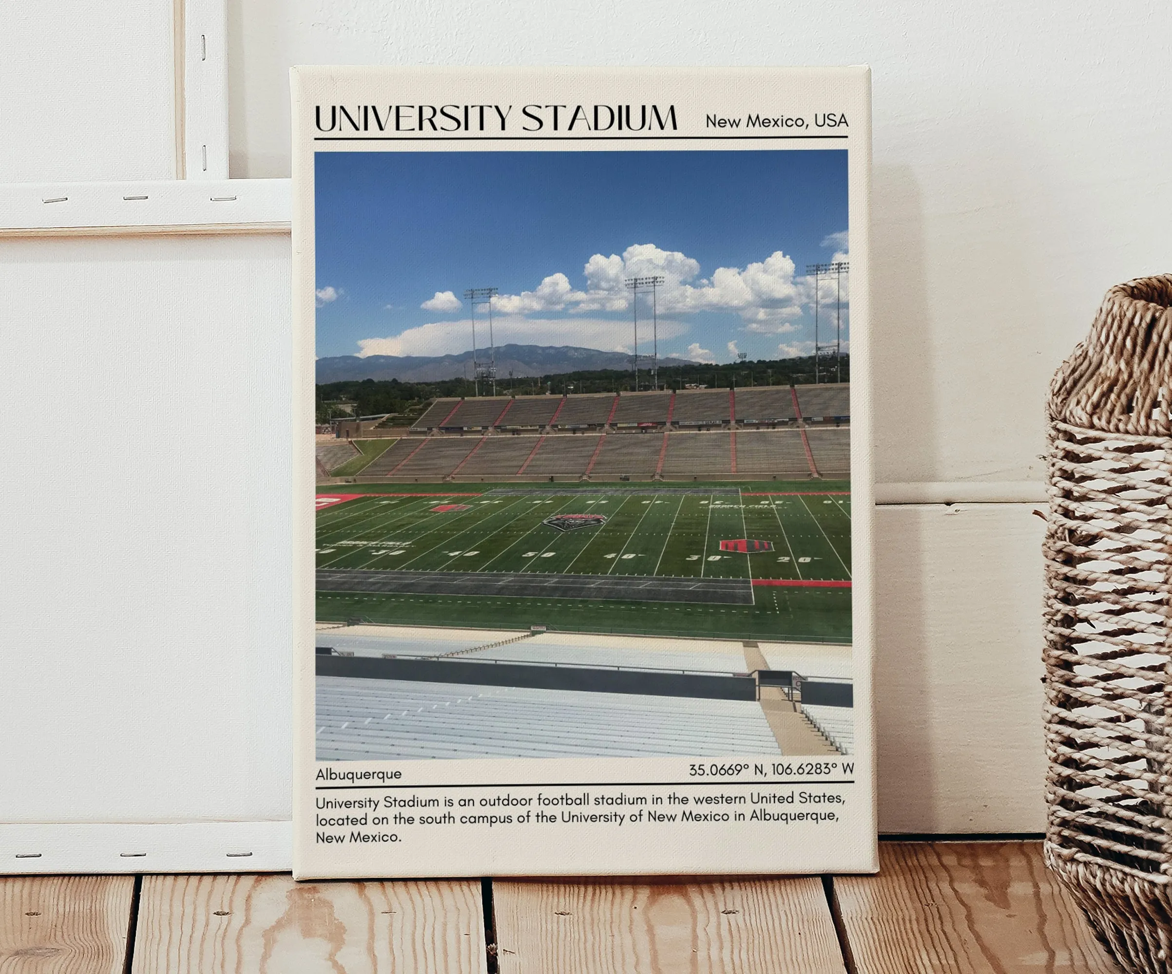 University Stadium  Football Minimal Wall Art