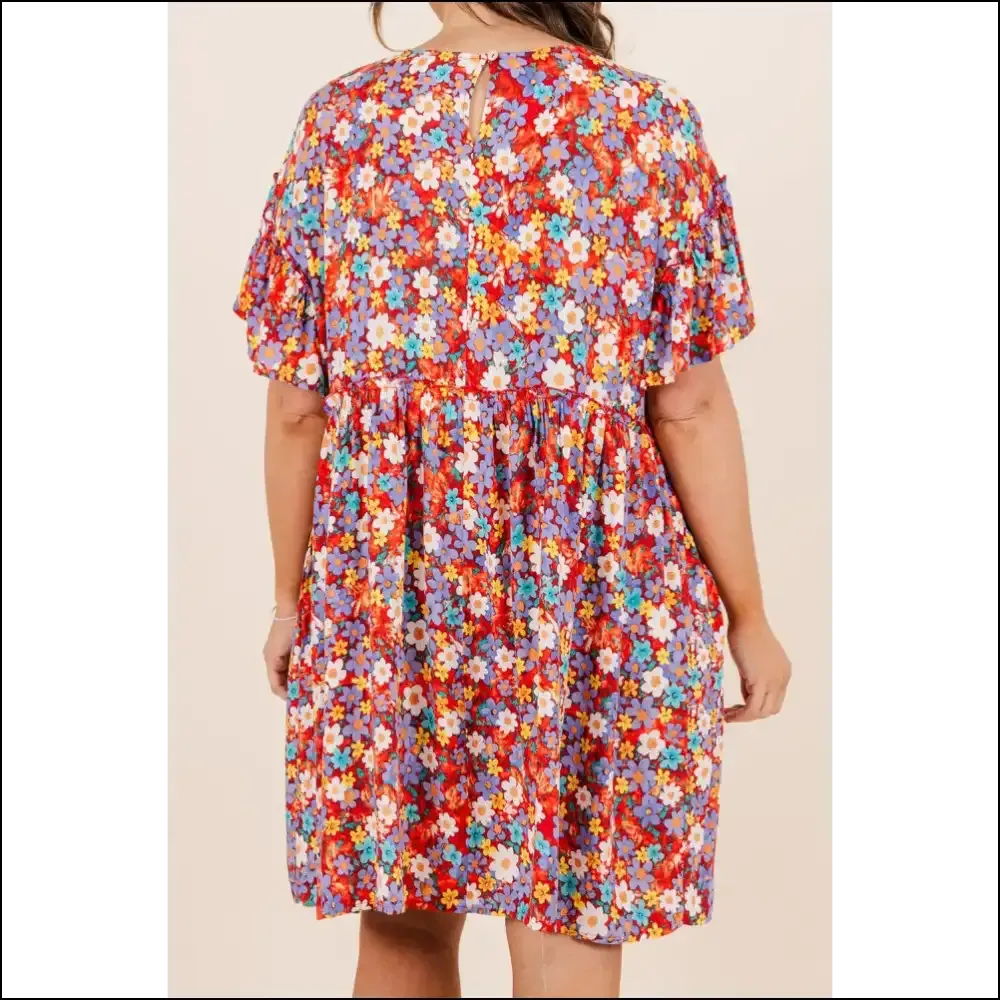 Vibrant Red Flower Mini Dress: Goddess  (and Flirty!) from Needful Things 😈🌹