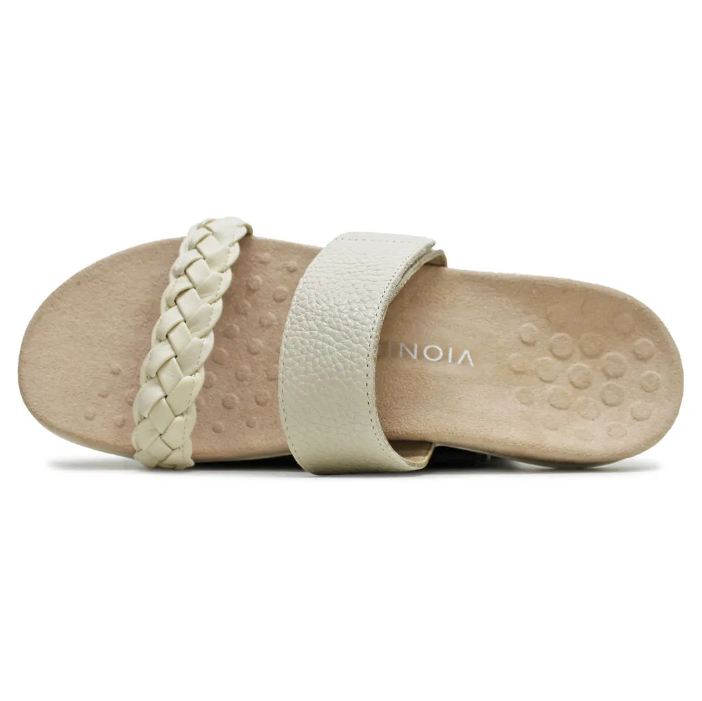 Vionic Jeanne Leather Women's Slides Sandals