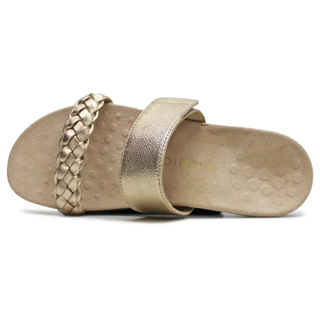 Vionic Jeanne Leather Women's Slides Sandals