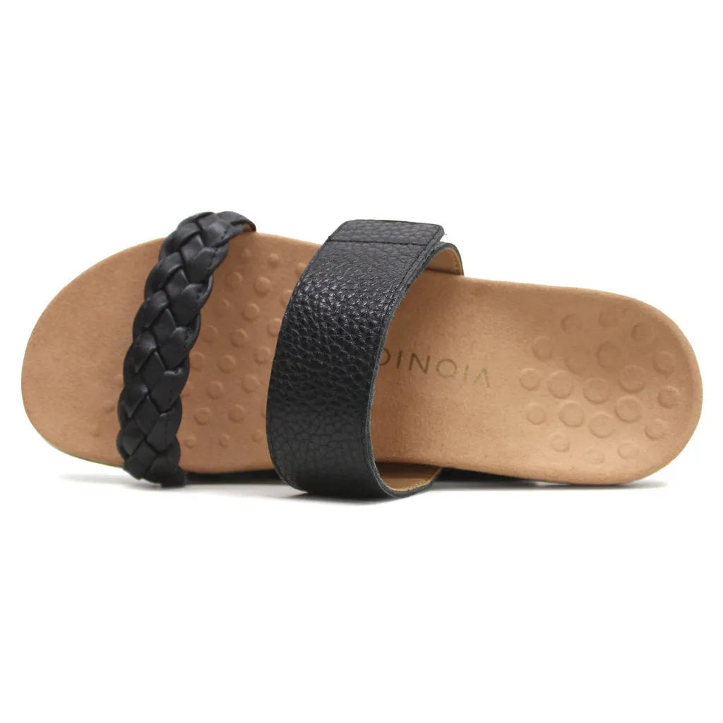 Vionic Jeanne Leather Women's Slides Sandals