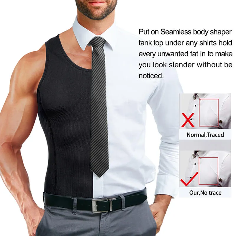 Waist Trainer for Men: Smooth Tank Top Body Shaper