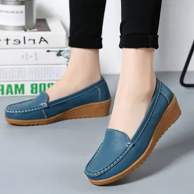 Women Flats Spring Summer Genuine Leather Casual Loafers