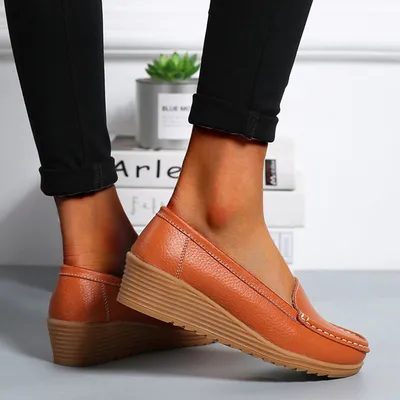 Women Flats Spring Summer Genuine Leather Casual Loafers