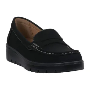 Women's Fallon Black Penny Slip-On Loafer Flats