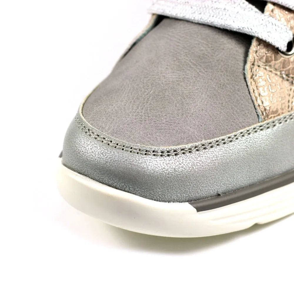 Womens Lunar Wedge Trainers Silver