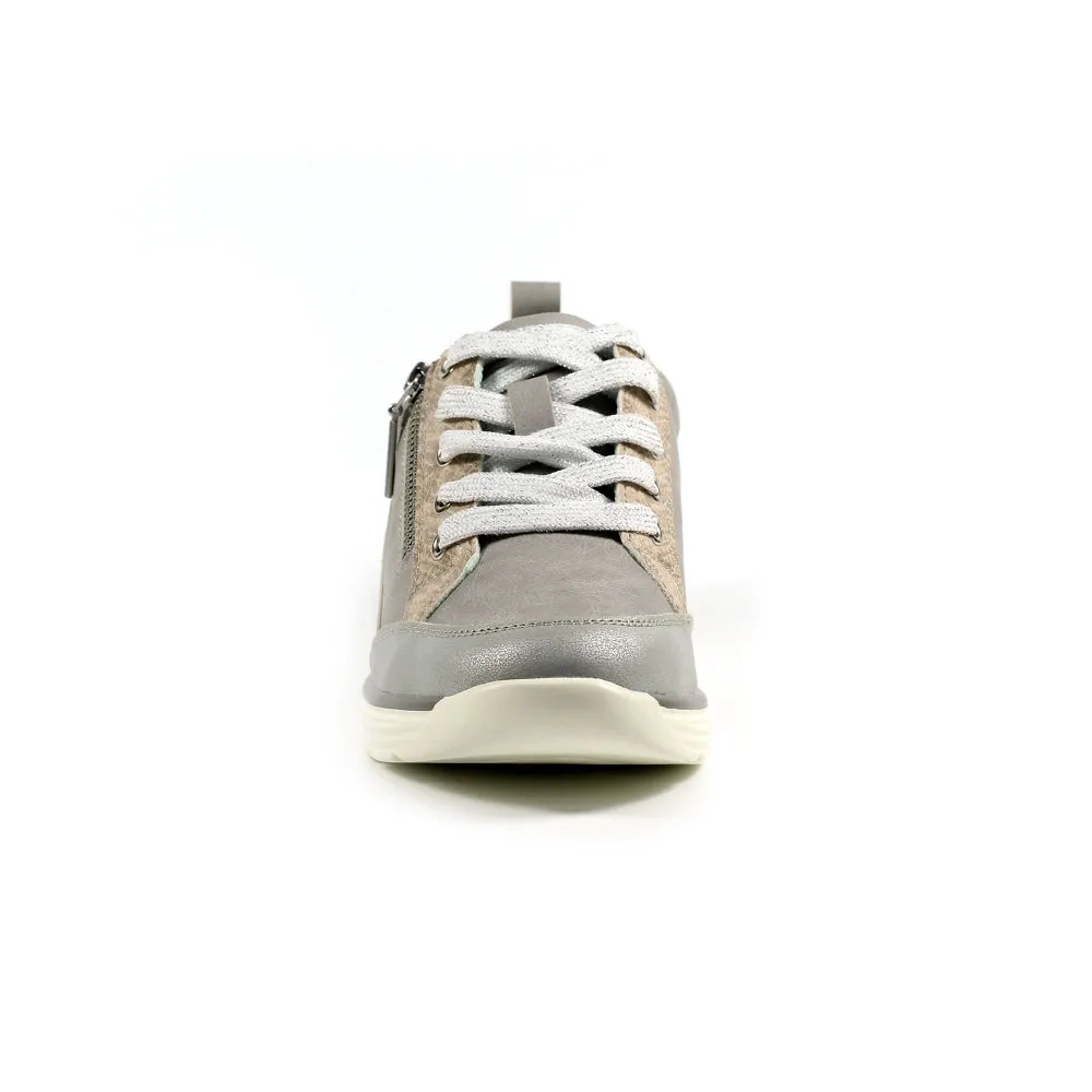 Womens Lunar Wedge Trainers Silver