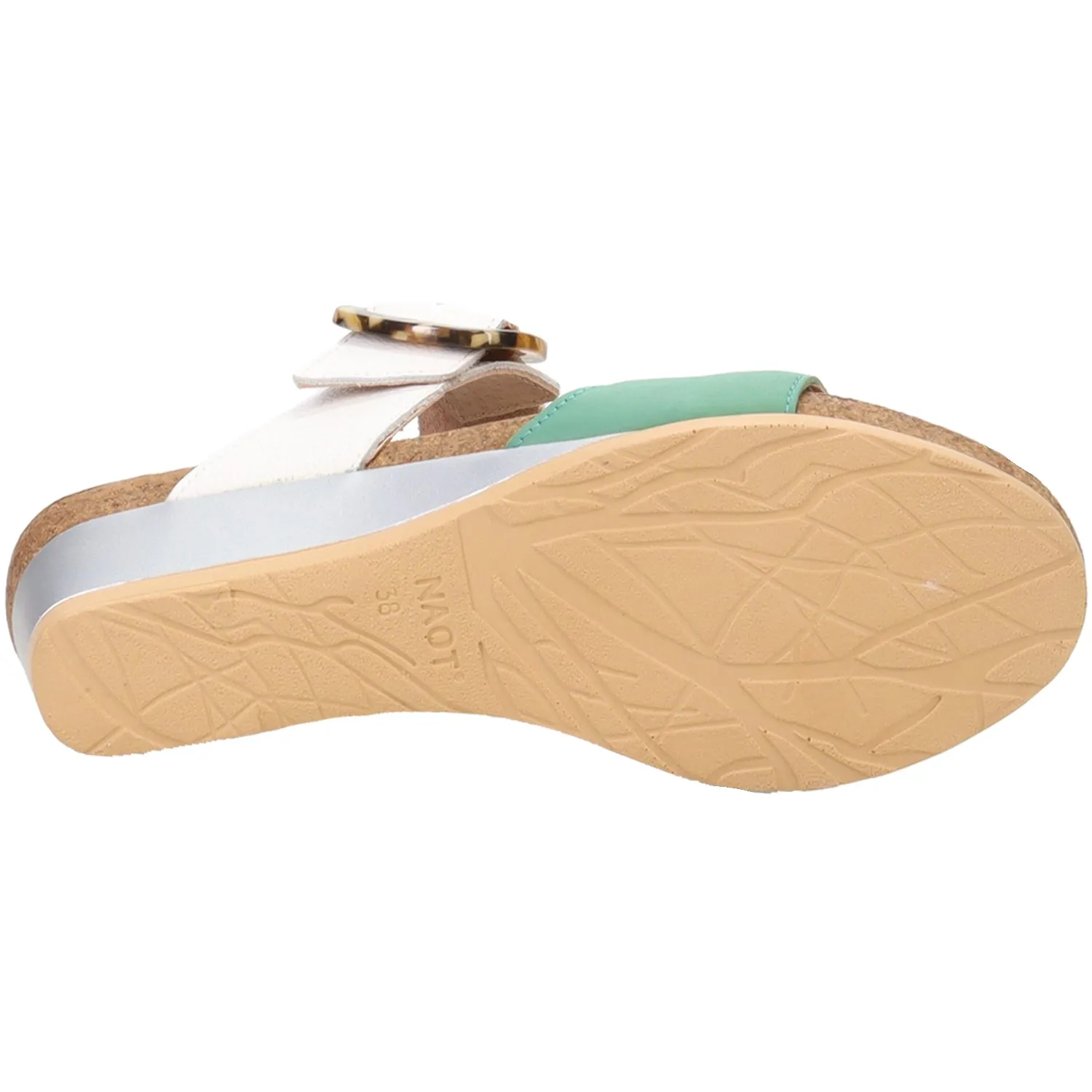 Women's Naot Kingdom Soft Jade/Soft White Leather