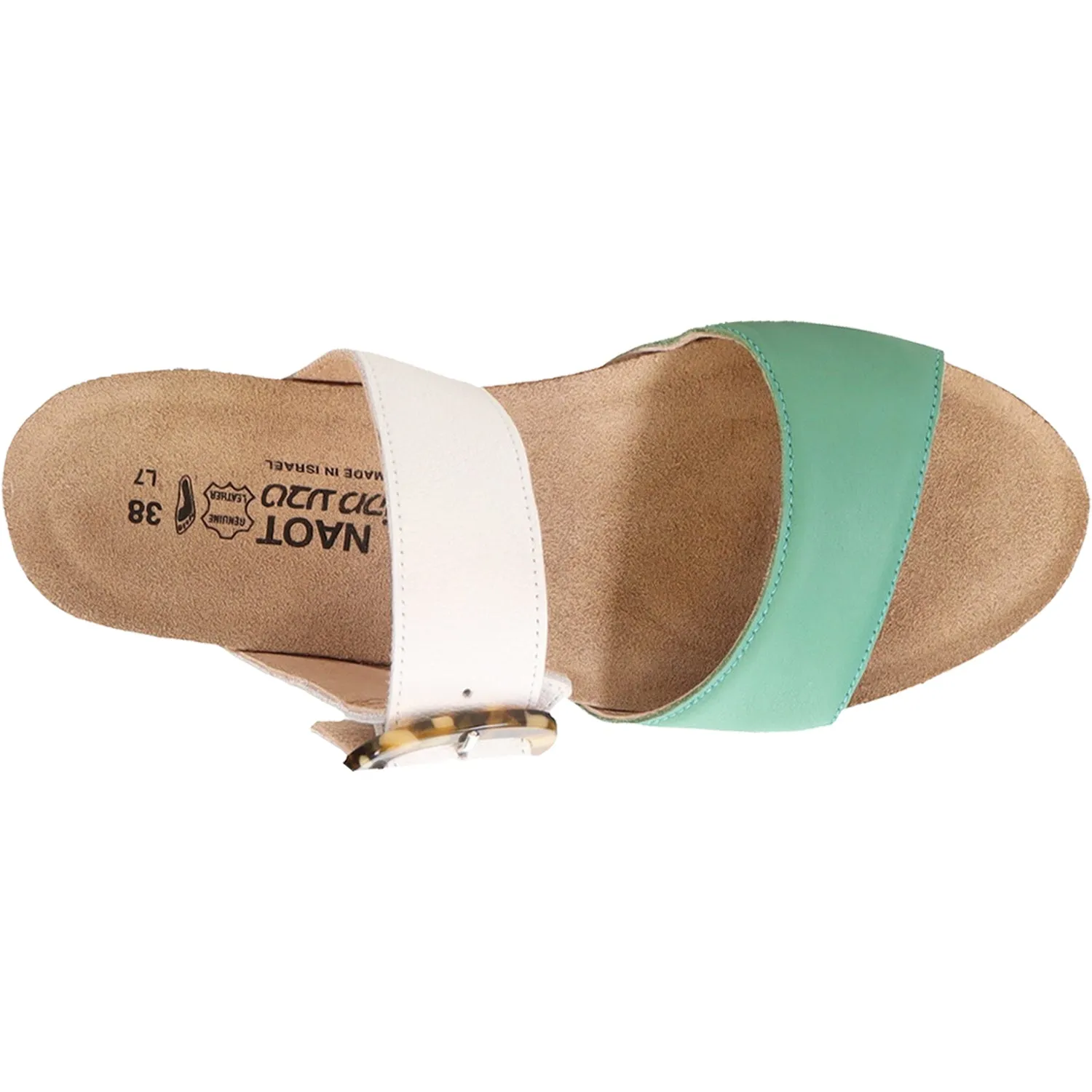 Women's Naot Kingdom Soft Jade/Soft White Leather