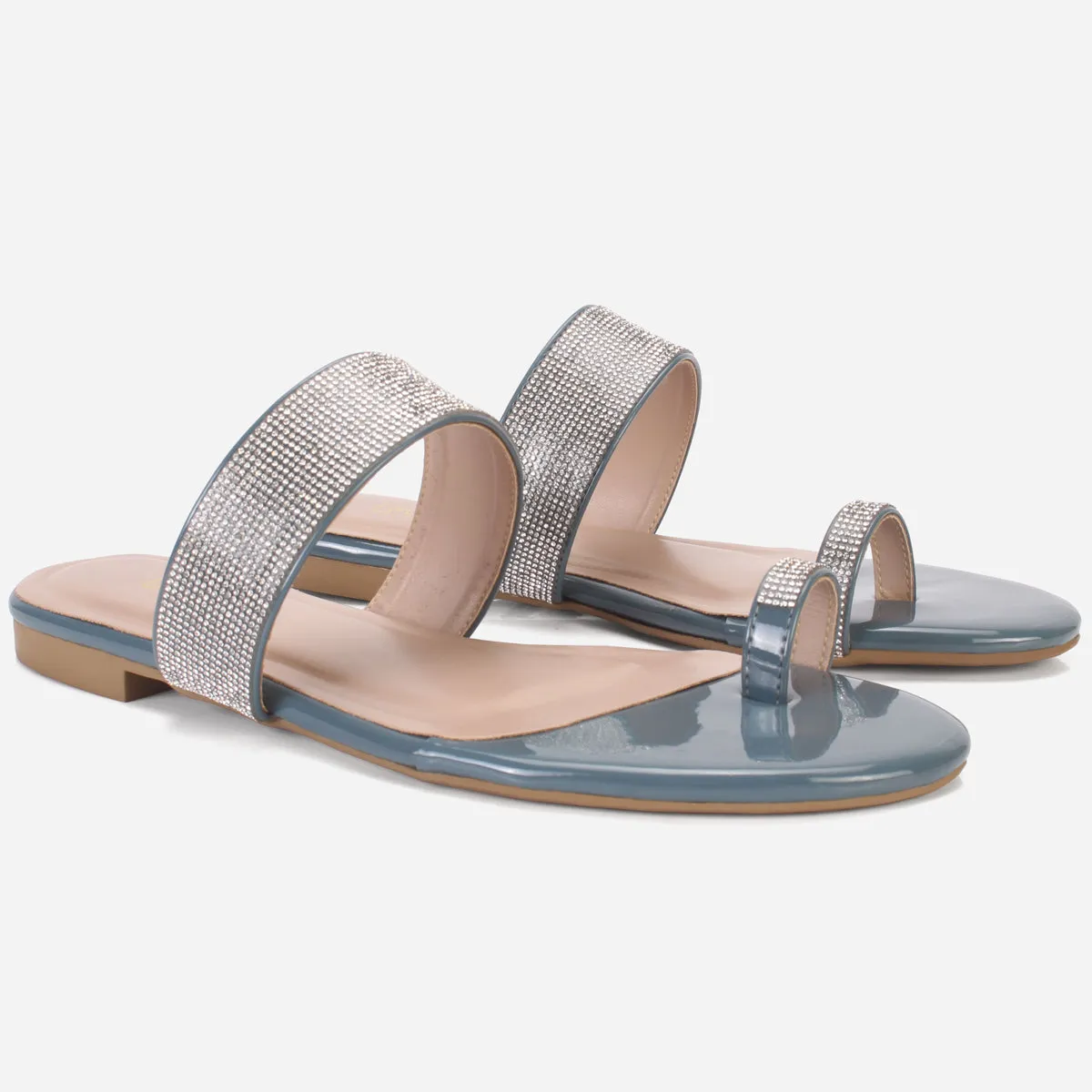 Women's "LEXI" Decorated Toe Ring Summer Slippers