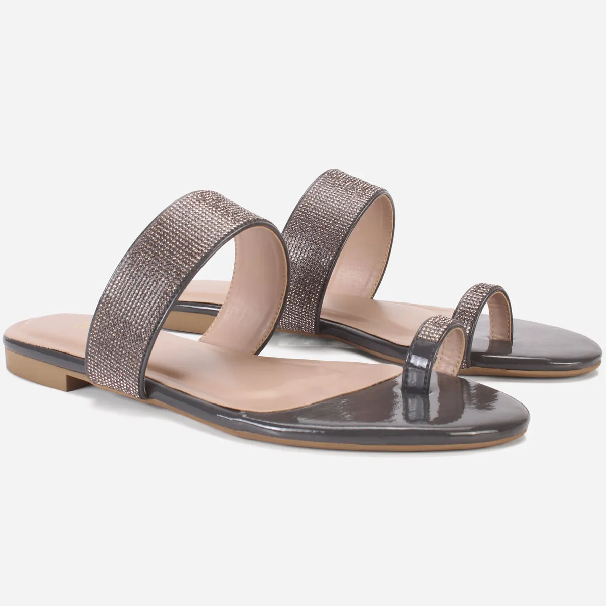 Women's "LEXI" Decorated Toe Ring Summer Slippers