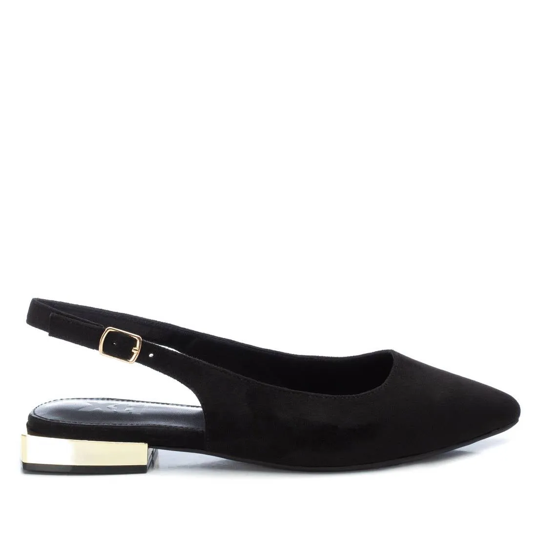 Women's Slingback Suede Flats By XTI, 14106503 Black