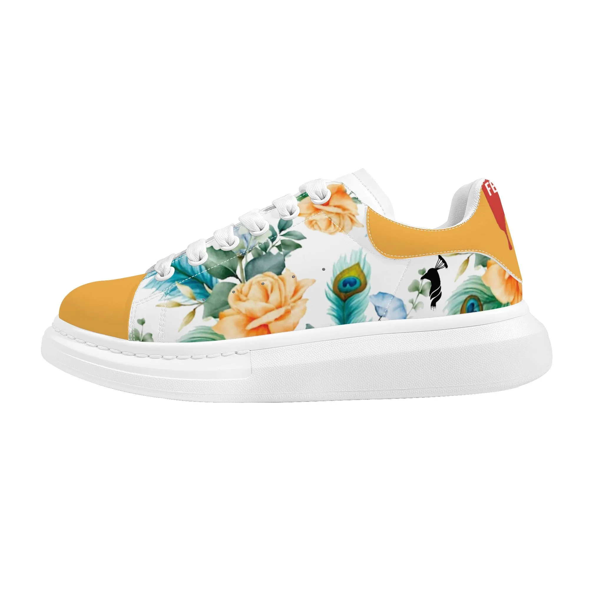 Womens White Low Top Chunky Shoes