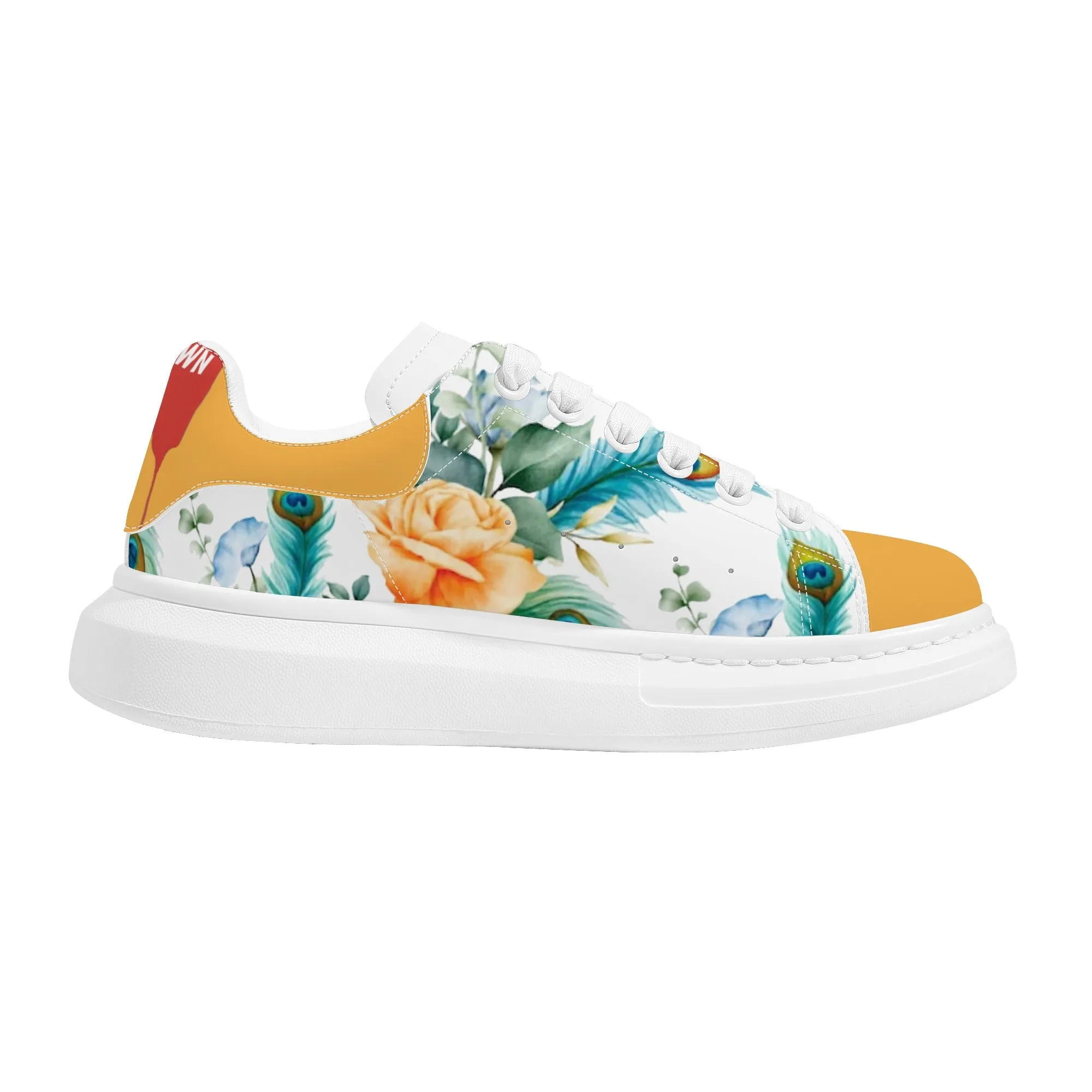 Womens White Low Top Chunky Shoes