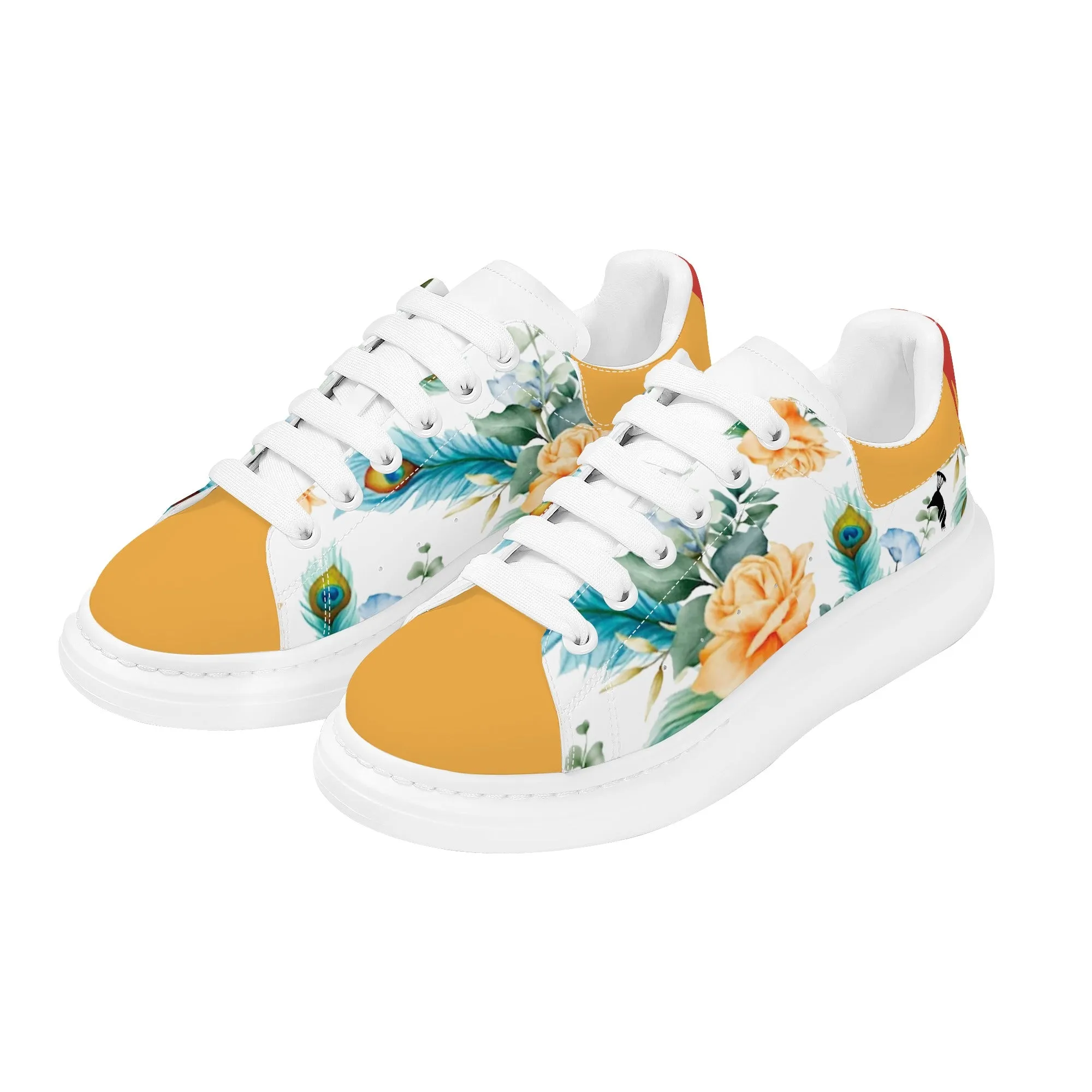 Womens White Low Top Chunky Shoes