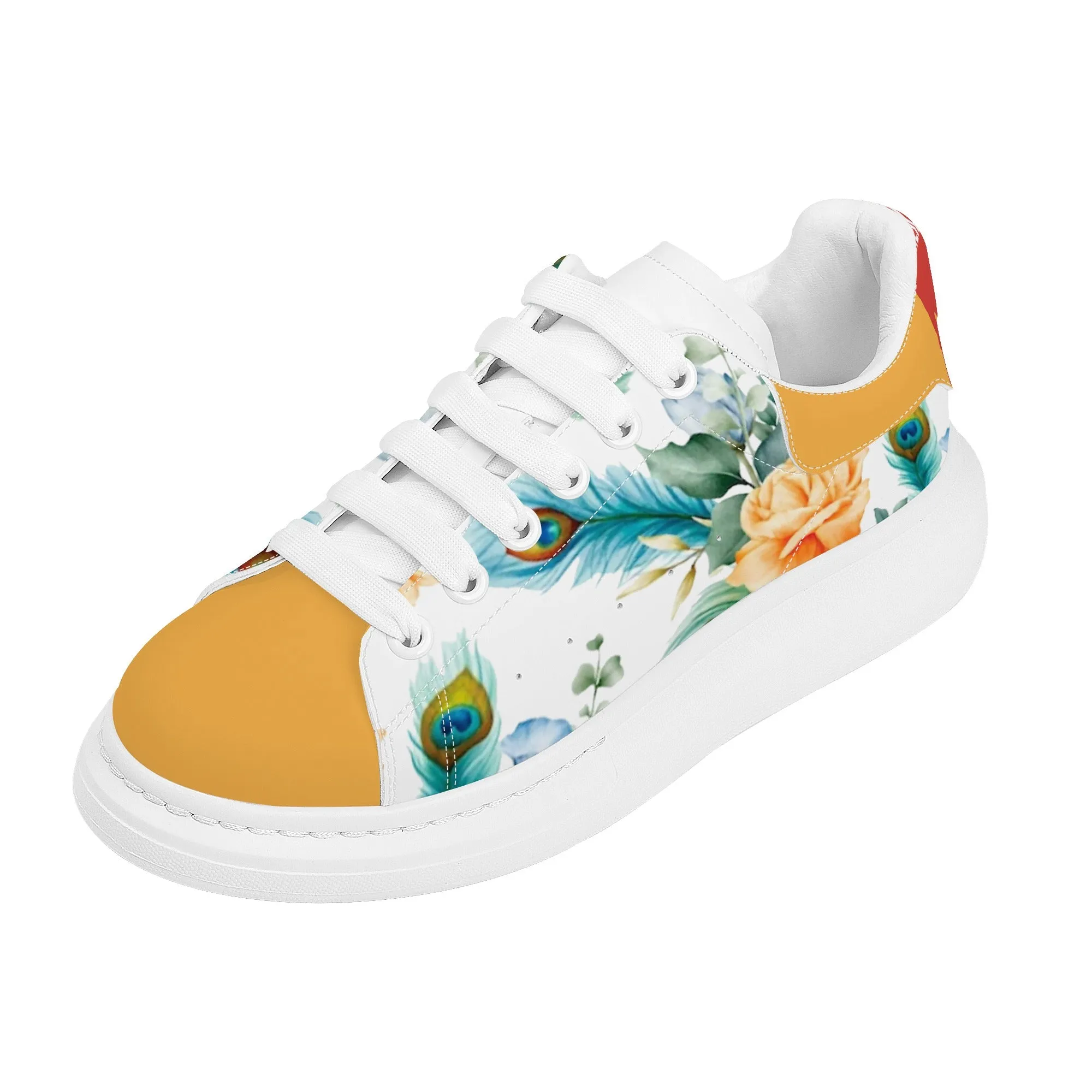 Womens White Low Top Chunky Shoes