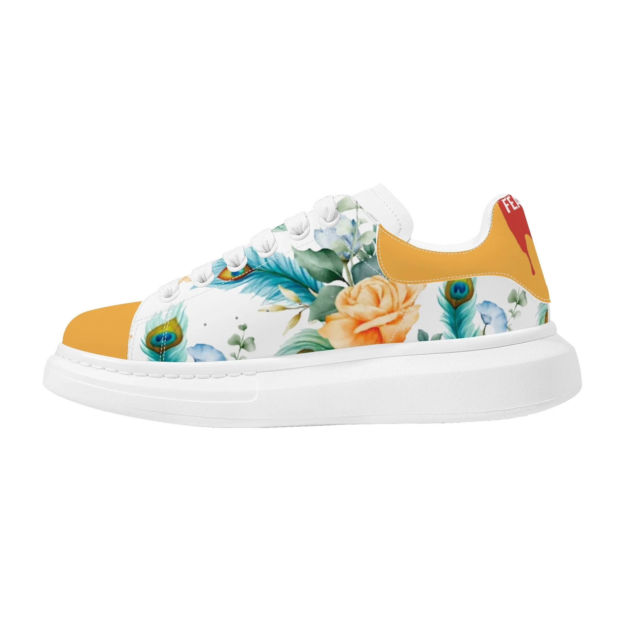 Womens White Low Top Chunky Shoes