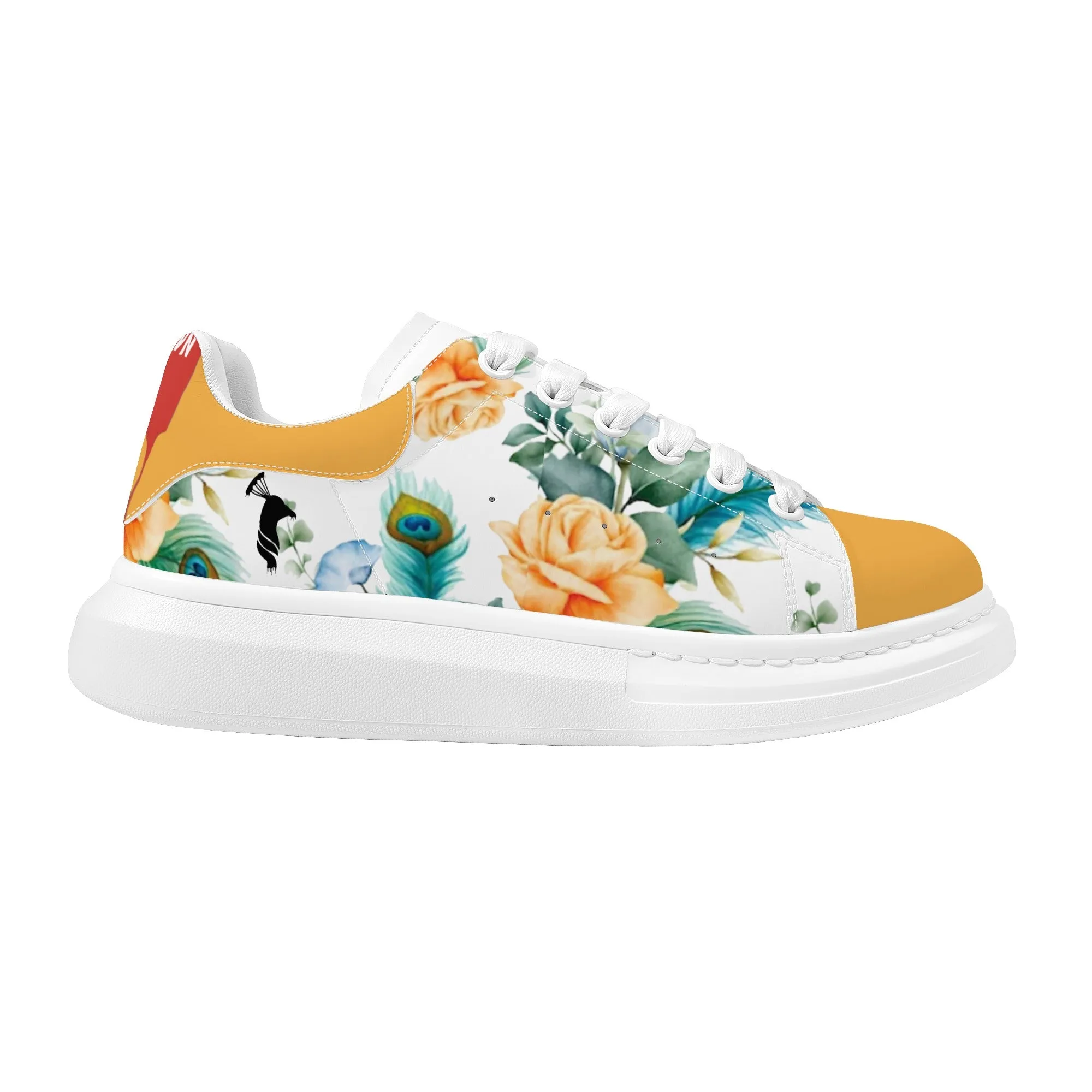 Womens White Low Top Chunky Shoes