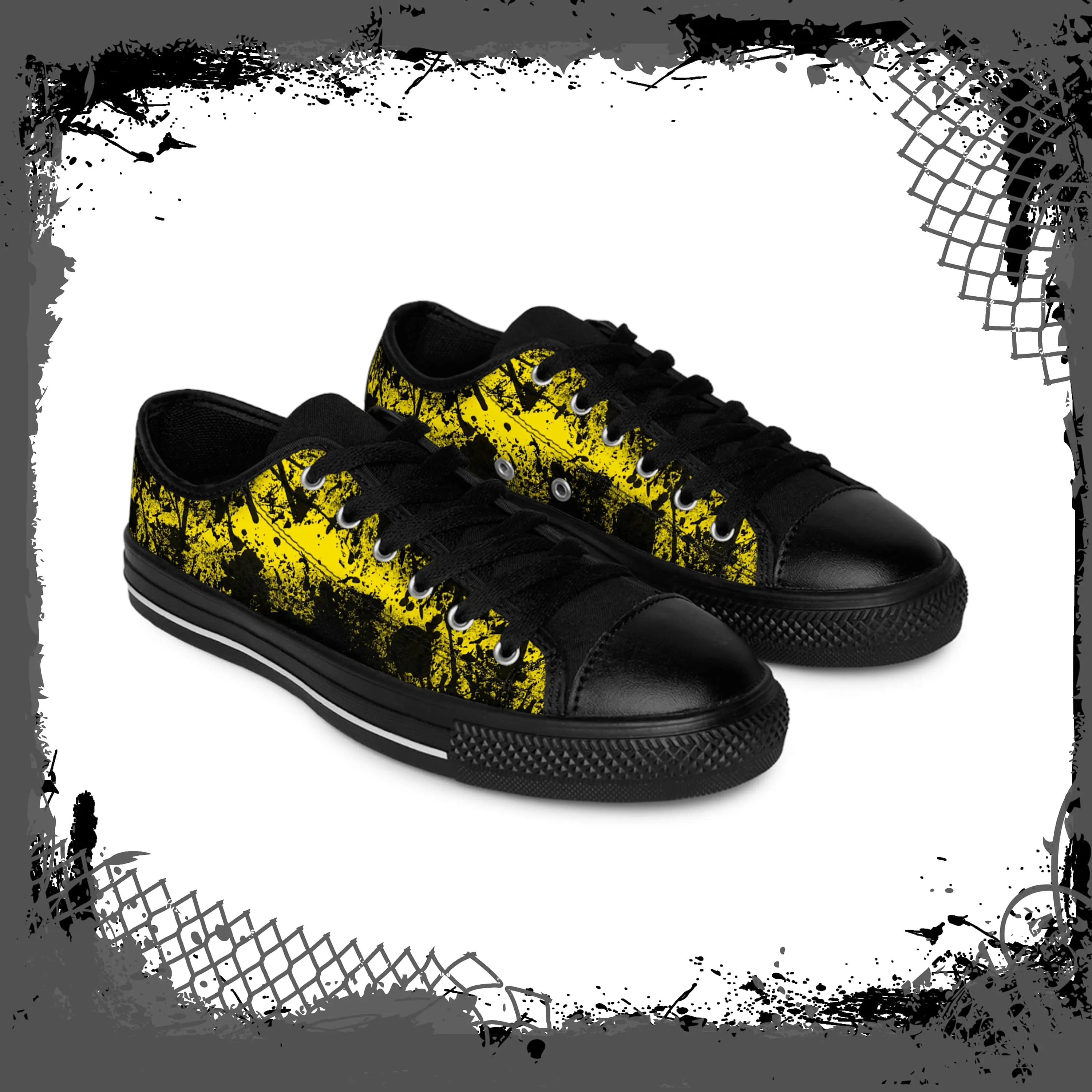 YEL/BLK Women's "Ink'd" Low-Tops