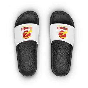 Z-Ultimate Comfort Women's Slide Sandals (White on Black)
