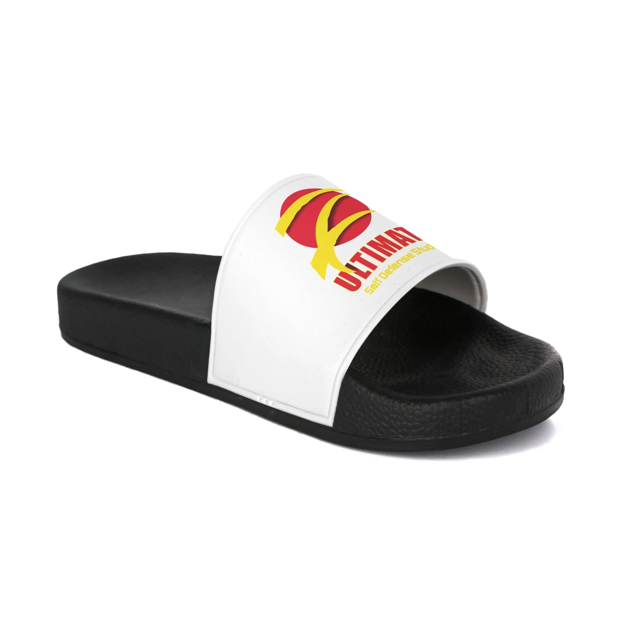 Z-Ultimate Comfort Women's Slide Sandals (White on Black)