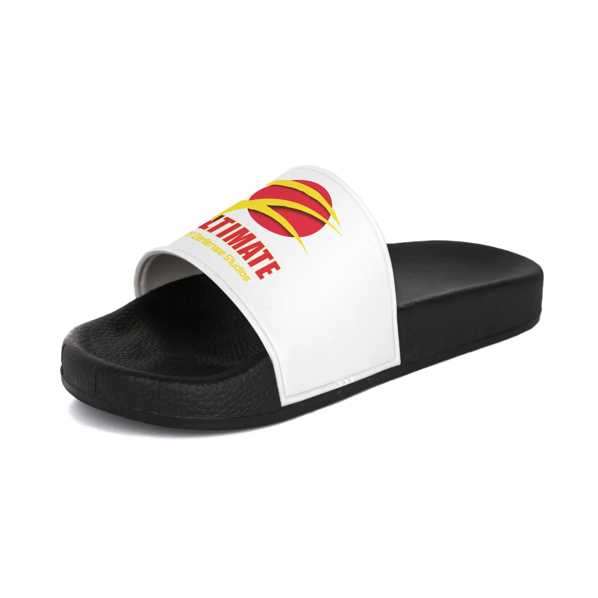 Z-Ultimate Comfort Women's Slide Sandals (White on Black)